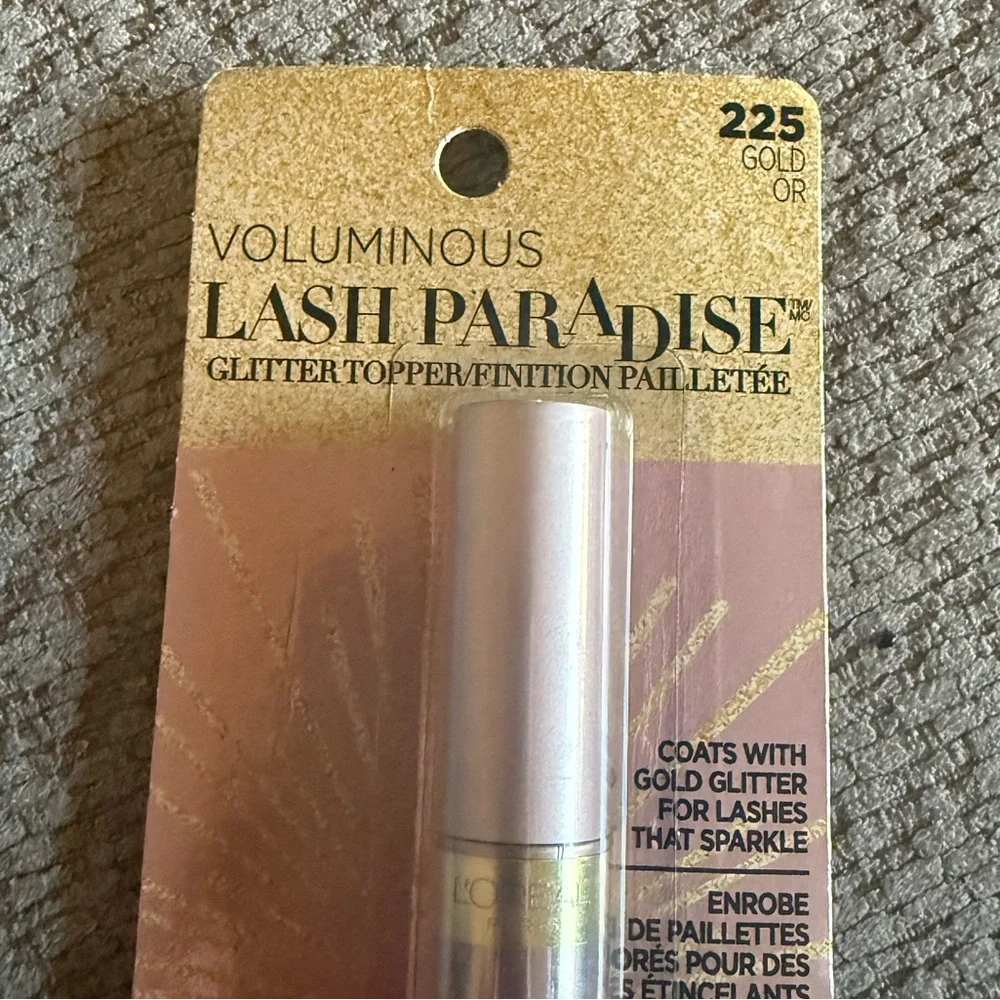 NWT LOREAL PARIS A Lash paradise glitter topper 225 gold color